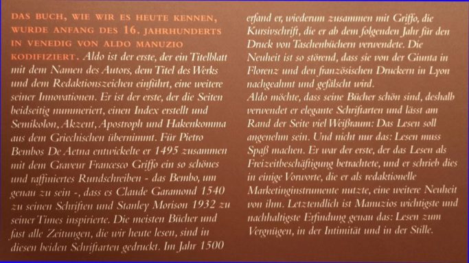 12.1.2026 Das Buch als Druckwerk - in Venedig Anfang 16. Jh. von ALDO MANUTIUS kodifiziert - Titelblatt, Name des Autors, Verlagszeichen. ITALIENISCHES KULTURINSTITUT Berlin: 16. Jh. Revolution des Buches. Besuch in unserer Reihe "Sprache - unser wichtigstes Kulturgut"